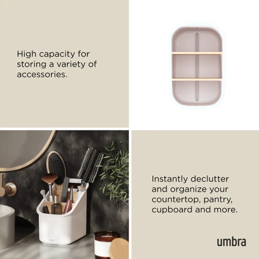 Umbra Bellwood 3-Tiers Utensil Holder - White/Natural - Umbra - Image 7