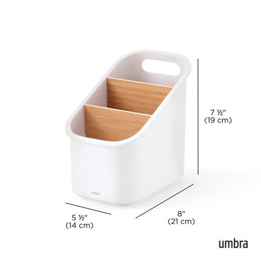 Umbra Bellwood 3-Tiers Utensil Holder - White/Natural - Umbra - Image 8