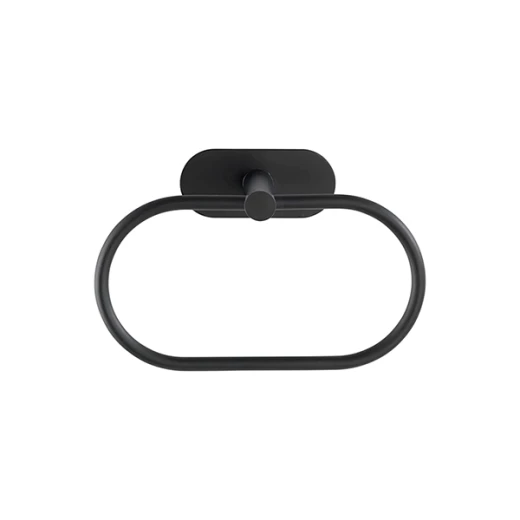 Wenko Orea Turbo-Loc Towel Ring - Stainless Steel - Black Matt Wenko Orea Turbo-Loc Towel Ring - Stainless Steel - Black Matt