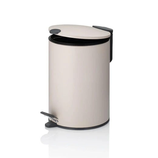 Kela Mats 3L Metal Pedal Bin – Beige | Silent Close & Non-Slip Compact Trash Can Kela Mats 3L Metal Pedal Bin – Beige | Silent Close & Non-Slip Compact Trash Can
