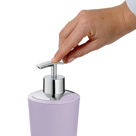 Kela Marta Ceramic Bathroom Liquid Soap Dispenser -350 ml -  Pastel Lilac - Kela - Image 2