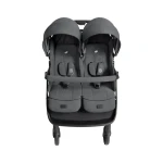Joie Signature Estrella Double Stroller in Ebony Black: Lightweight, easy fold stroller for newborns up to 22kg. Perfect for twins/siblings. Smooth, comfortable rides and simple handling for busy parents. - Joie