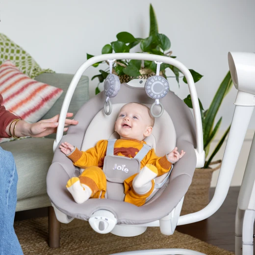 Joie Serina 2in1 Baby Swing & Rocker (Walnut) – Dual-Motion Soothing Center with 6 Speeds and Nightlight - Joie - Image 5