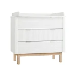 Pinio Miloo Chest Of Drawers - 3 Drawers with Changing Table - White - Pinio