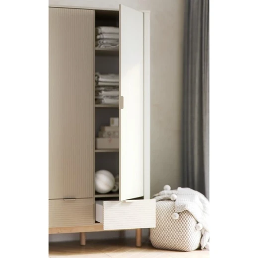 Pinio Miloo 3-Door Baby Room Wardrobe - Champagne - Pinio - Image 4
