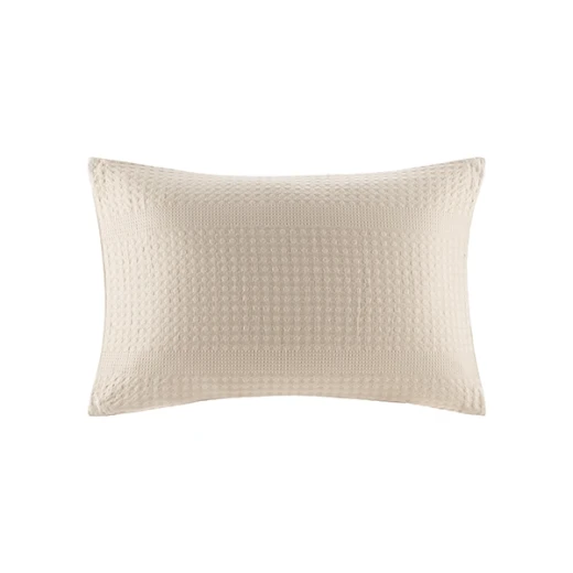 Nova Home Nari Waffle Jaquard Microfiber Comforter Set - Single & Twin - 5Pcs - Beige - Nova Home - Image 4