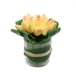 Nova Home "Green Tulip" Artificial Flower Arrangement - 18 cm - Pink - Nova Home