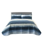Nova Home Deniz Printed Bedspread Set - King & Super King - 4 Pcs - Blue - Nova Home
