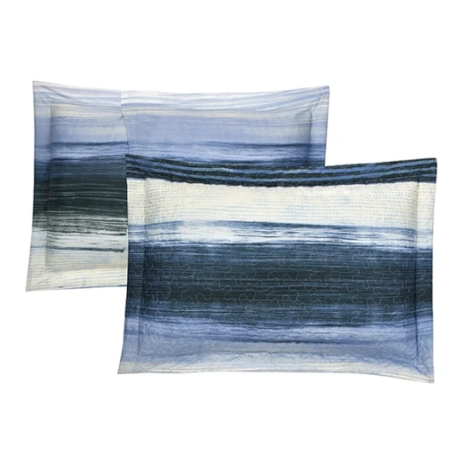 Nova Home Deniz Printed Bedspread Set - King & Super King - 4 Pcs - Blue - Nova Home - Image 2