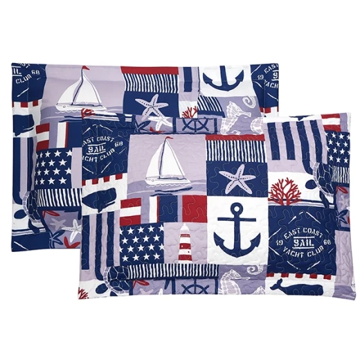 Nova Home Aganta Printed Bedspread Set - King & Super King - 4 Pcs - Blue - Nova Home - Image 3