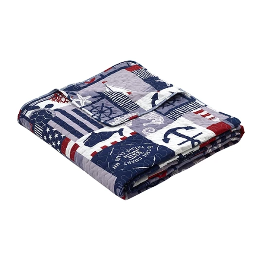 Nova Home Aganta Printed Bedspread Set - King & Super King - 4 Pcs - Blue - Nova Home - Image 2