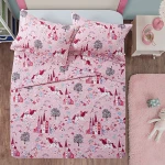 Nova Home Ruya Printed Bedspread Set - King & Super King - 4 Pcs - Pink - Nova Home