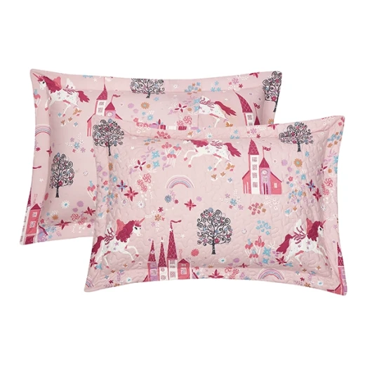 Nova Home Ruya Printed Bedspread Set - King & Super King - 4 Pcs - Pink - Nova Home - Image 3