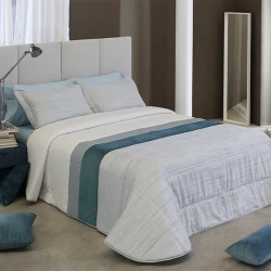 Nova Home Adkins Spanish Jaquard Comforter Set - 6pcs - King & Super King - Blue