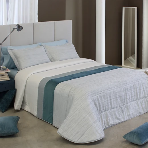 Nova Home Adkins Spanish Jaquard Comforter Set - 6pcs - King & Super King - Blue Nova Home Adkins Spanish Jaquard Comforter Set - 6pcs - King & Super King - Blue