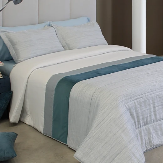Nova Home Adkins Spanish Jaquard Comforter Set - 6pcs - King & Super King - Blue - Nova Home - Image 2