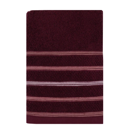 Nova Home Orion Striped Towel - 100% Cotton - 30x50 Cm - Mulberry - Nova Home - Image 3