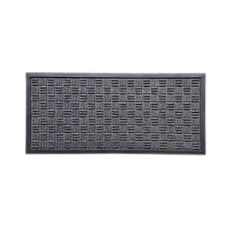 Nova Home Dash Outdoor mat W & Rubber Backing - 45x100 cm - Charcoal