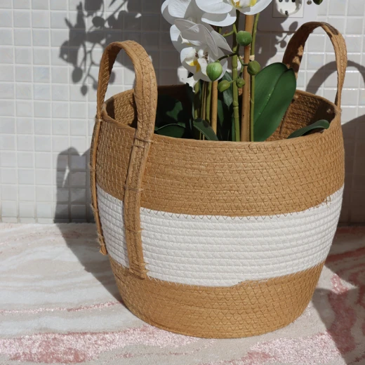 Weva Gleam Basket Set - 3 Pcs - White/Natural - Weva - Image 2
