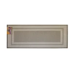 Nova Home Trellis Jaquard Woven Kitchen Mat W & Rubber Backing - 46x120 Cm - Beige - Nova Home