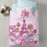 Nova Home Corisa Duvet Cover Set - 100% Cotton - Single & Twin - 3 Pcs - Pink - Nova Home