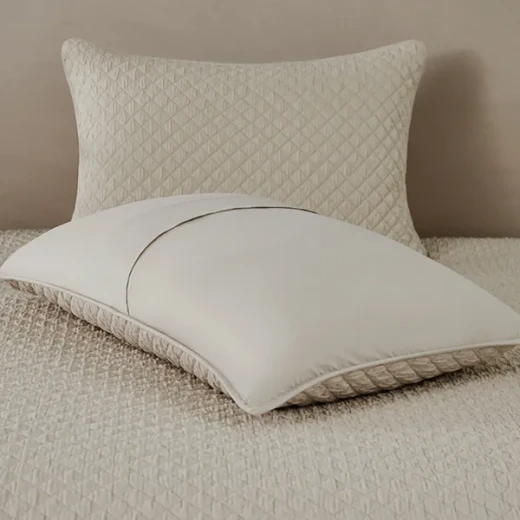 Nova Home Vivid Jaquard Bed Spread Set - 3Pcs - King & Super King - Beige - Nova Home - Image 3