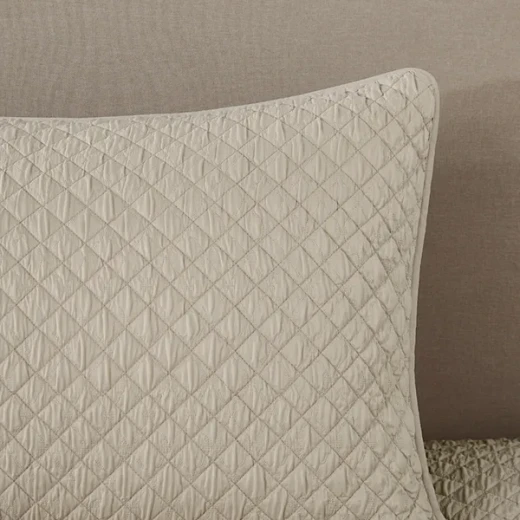 Nova Home Vivid Jaquard Bed Spread Set - 3Pcs - King & Super King - Beige - Nova Home - Image 5