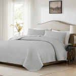 Nova Home Vivid Jaquard Bed Spread Set - 2Pcs - Single & Twin - Grey - Nova Home