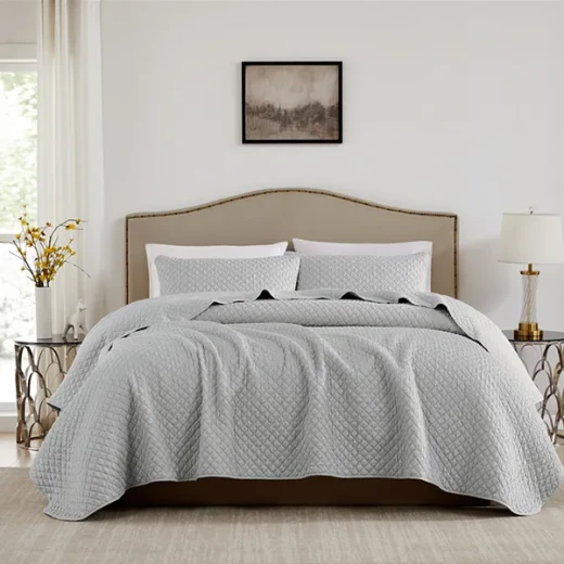 Nova Home Vivid Jaquard Bed Spread Set - 2Pcs - Single & Twin - Grey - Nova Home - Image 7