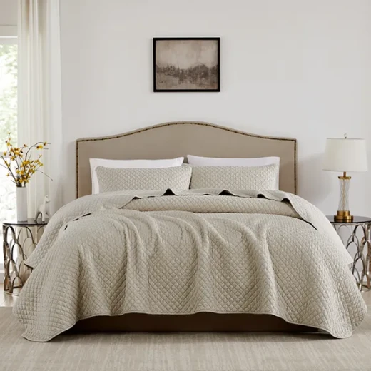 Nova Home Vivid Jaquard Bed Spread Set - 2Pcs - Single & Twin - Beige - Nova Home - Image 7