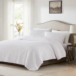 Nova Home Vivid Jaquard Bed Spread Set - 2Pcs - Single & Twin - White - Nova Home