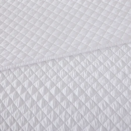 Nova Home Vivid Jaquard Bed Spread Set - 2Pcs - Single & Twin - White - Nova Home - Image 2