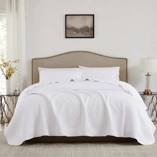 Nova Home Vivid Jaquard Bed Spread Set - 2Pcs - Single & Twin - White - Nova Home - Image 7
