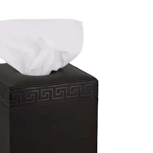 Nova Home Versace Square Leather Tissue Box - Black - Nova Home - Image 3