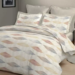 نوفا هوم Tapestry طقم وجه لحاف شتوي قطن فلانيل دافئ - مفرد & مفرد كبير - 3 قطع - متعدد الألوان