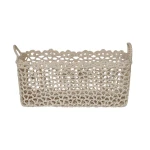 Nova Home "Yarnware" Cotton Crochet Basket - Ivory - Nova Home