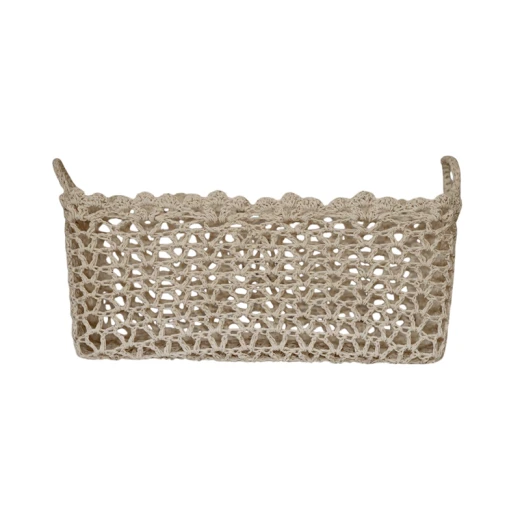 Nova Home "Yarnware" Cotton Crochet Basket - Ivory - Nova Home - Image 4