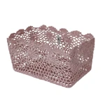 Nova Home "Threadlet" Cotton Crochet Basket - Rose - Nova Home
