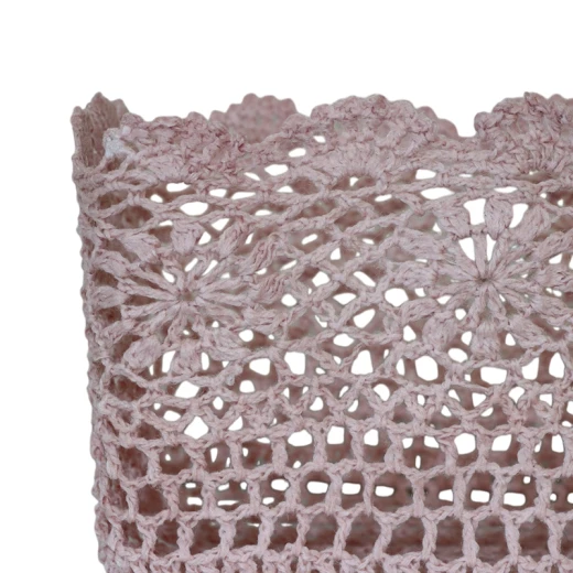Nova Home "Threadlet" Cotton Crochet Basket - Rose - Nova Home - Image 4