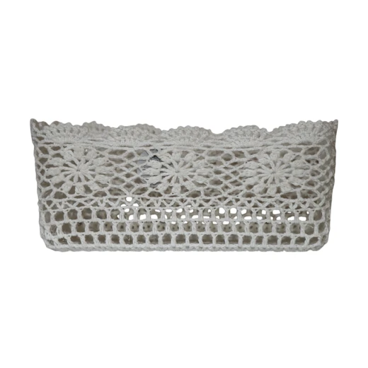 نوفا هوم "Threadlet" سلة كروشيه قطن - أبيض نوفا هوم "Threadlet" سلة كروشيه قطن - أبيض