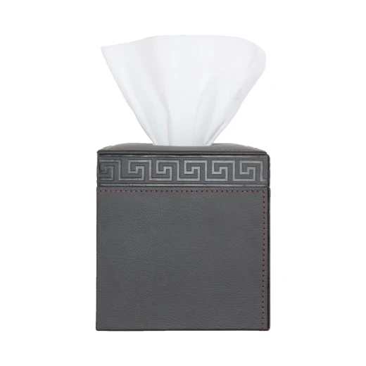 Nova Home Versace Square Leather Tissue Box - Brown - Nova Home - Image 3