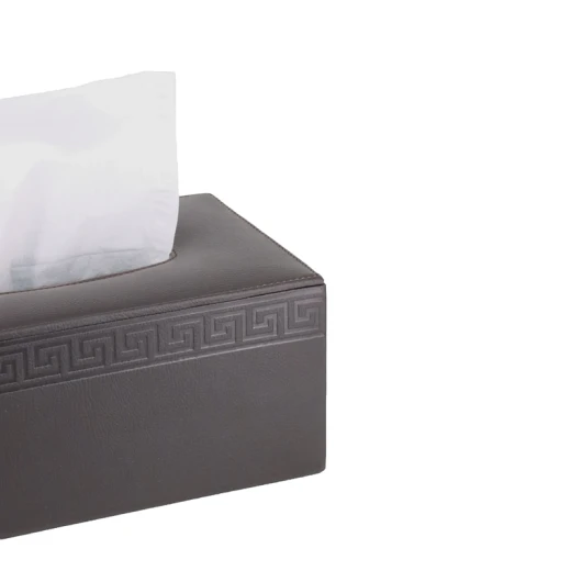 Nova Home Versace Rectangular Leather Tissue Box - Brown - Nova Home - Image 3