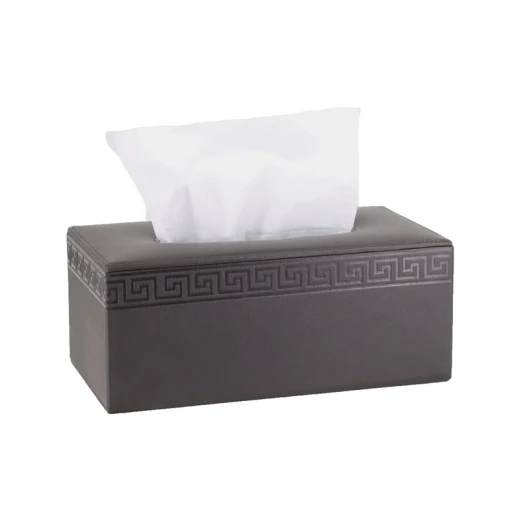 Nova Home Versace Rectangular Leather Tissue Box - Brown - Nova Home - Image 2