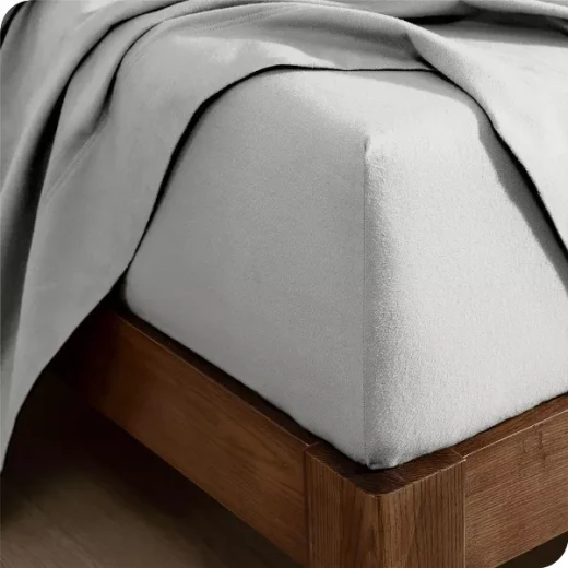 Nova Home Cotton Warm Winter Flannel Fitted Sheet Set - Single & Twin - 2 Pcs - Grey - Nova Home - Image 2