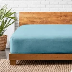 نوفا هوم Cotton Warm طقم شرشف مطاط شتوي قطن فلانيل دافئ - مفرد & مفرد كبير - 2 قطع - أزرق - نوفا هوم