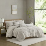 Nova Home Juniper Jaquard Comforter Set - 8 Pcs - King & Super King - Grey - Nova Home