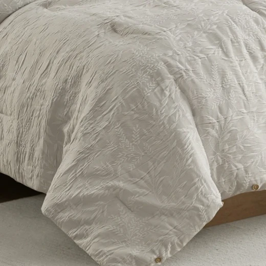 Nova Home Juniper Jaquard Comforter Set - 8 Pcs - King & Super King - Grey - Nova Home - Image 2