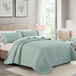 Nova Home Prismo Poly Cotton Jaquard Reversible Bed Spread Set - 2Pcs - Single & Twin - Jade - Nova Home