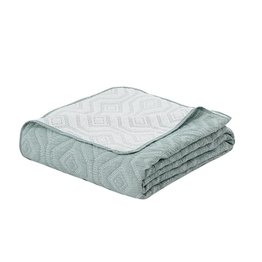 Nova Home Prismo Poly Cotton Jaquard Reversible Bed Spread Set - 2Pcs - Single & Twin - Jade - Nova Home - Image 5
