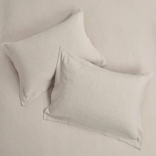 نوفا هوم "Cottontex" طقم وجه لحاف - قطن 100% ، 200 خيط لكل انش مربع - كوين -3 قطع - بيج - نوفا هوم - Image 7
